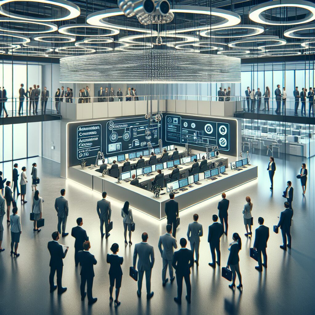 Edifício moderno com sistemas de automação e gestão eficiente de recursos.