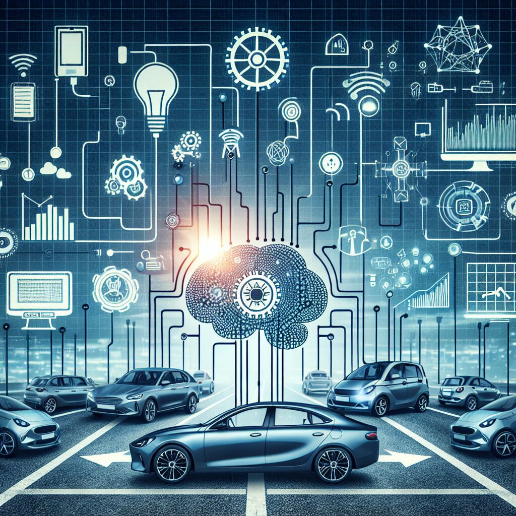 Gráfico ilustrativo de Machine Learning na gestão automotiva de telecomunicações.
