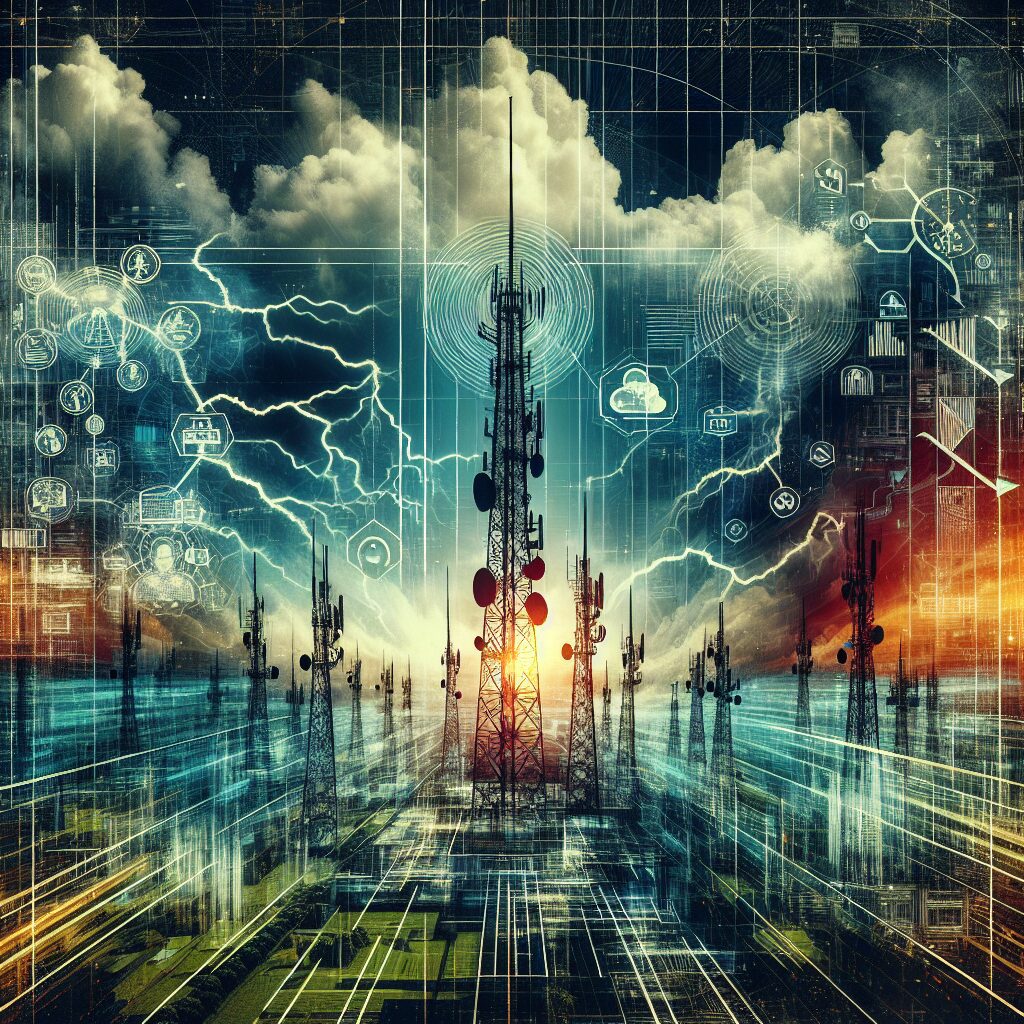 Gráfico ilustrando tendências de gestão em telecomunicações em ambientes dinâmicos.
