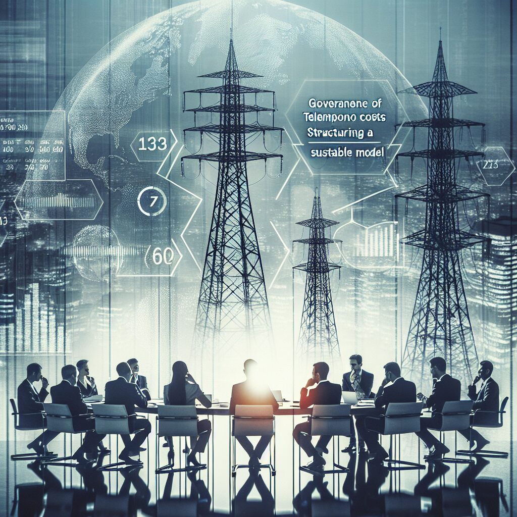 Gráfico ilustrativo sobre governança de custos em telecomunicações.