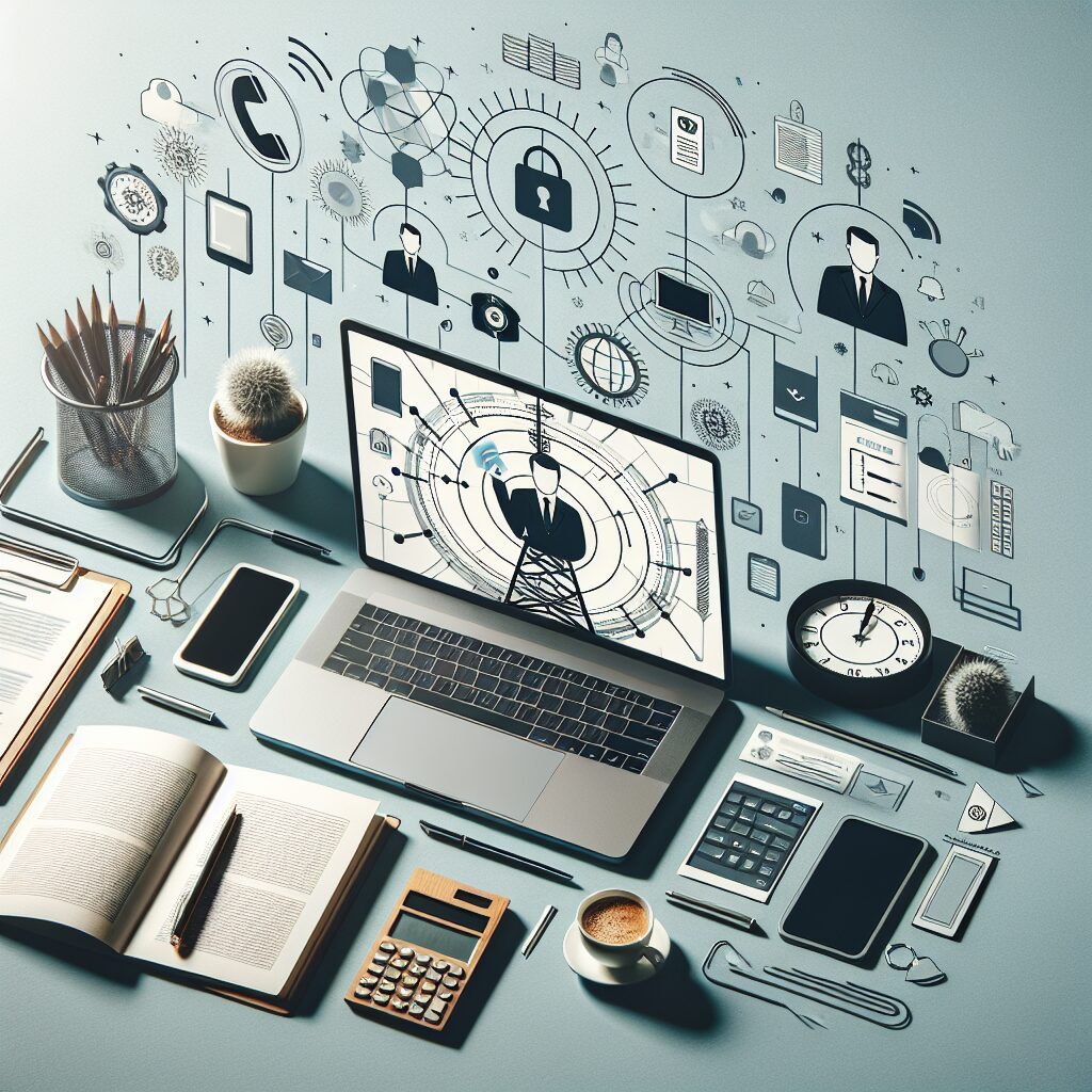 Grupo de profissionais discutindo compliance em telecomunicações empresariais.