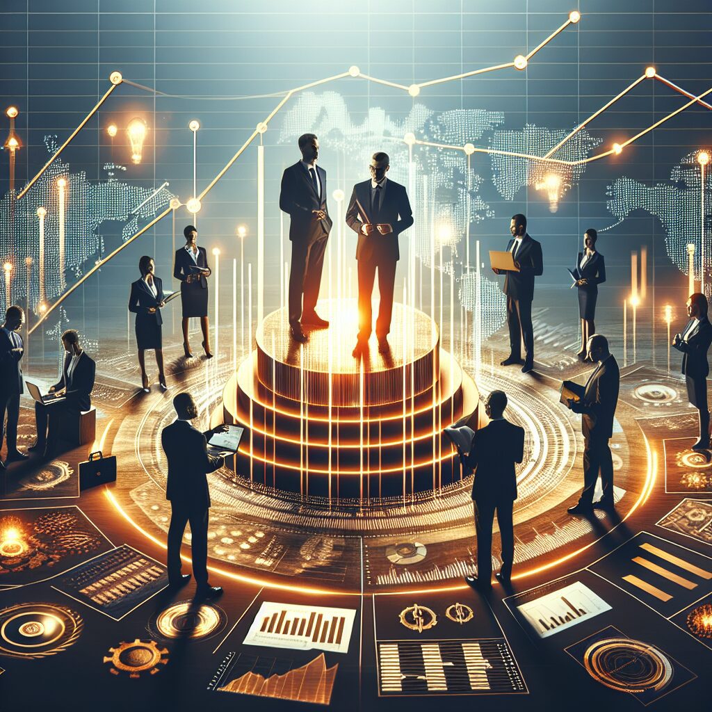 Gráfico de indicadores financeiros no setor de telecomunicações.