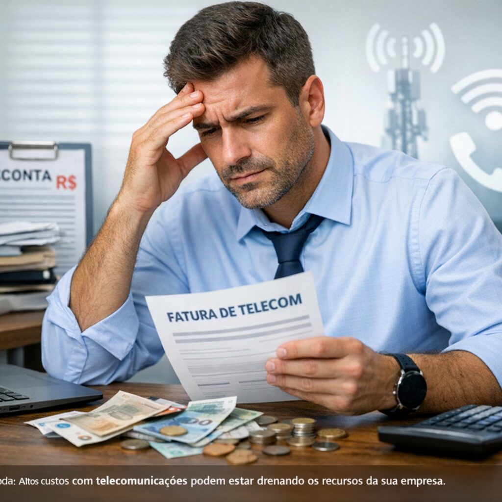 Gráfico ilustrando custos ocultos em telecomunicações